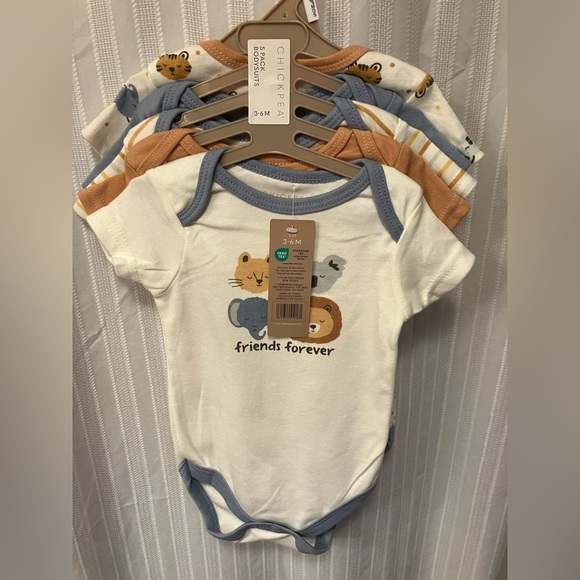 chick pea Other - Chick Pea Baby Bodysuits 5 pack animals and friends 3-6 month bundle lot